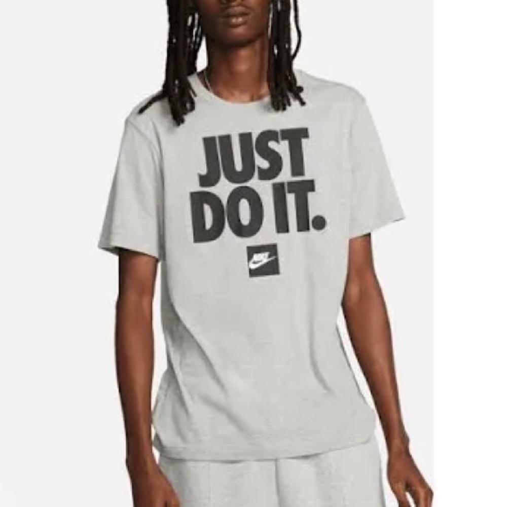 NIKE GRAY JUST DO IT TEE